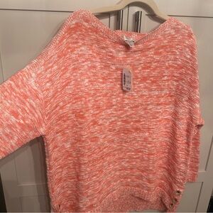 NEW with tags CHRISTOPHER & BANKS apricot/orange crew neck sweater - Size 2XL